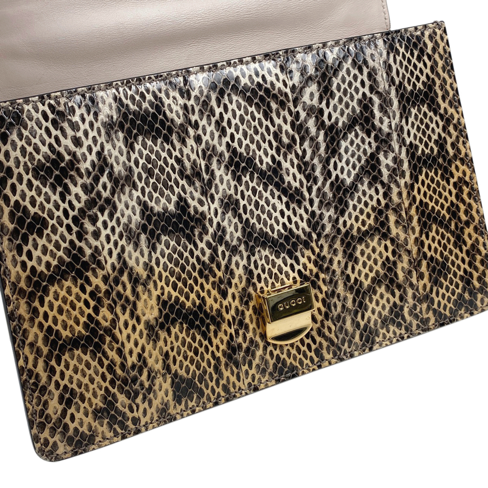 Gucci Silvie Python Pattern Sherry Line Shoulder … - image 8